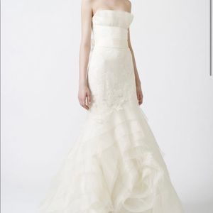 Vera Wang Fawn Wedding Gown with removable belt